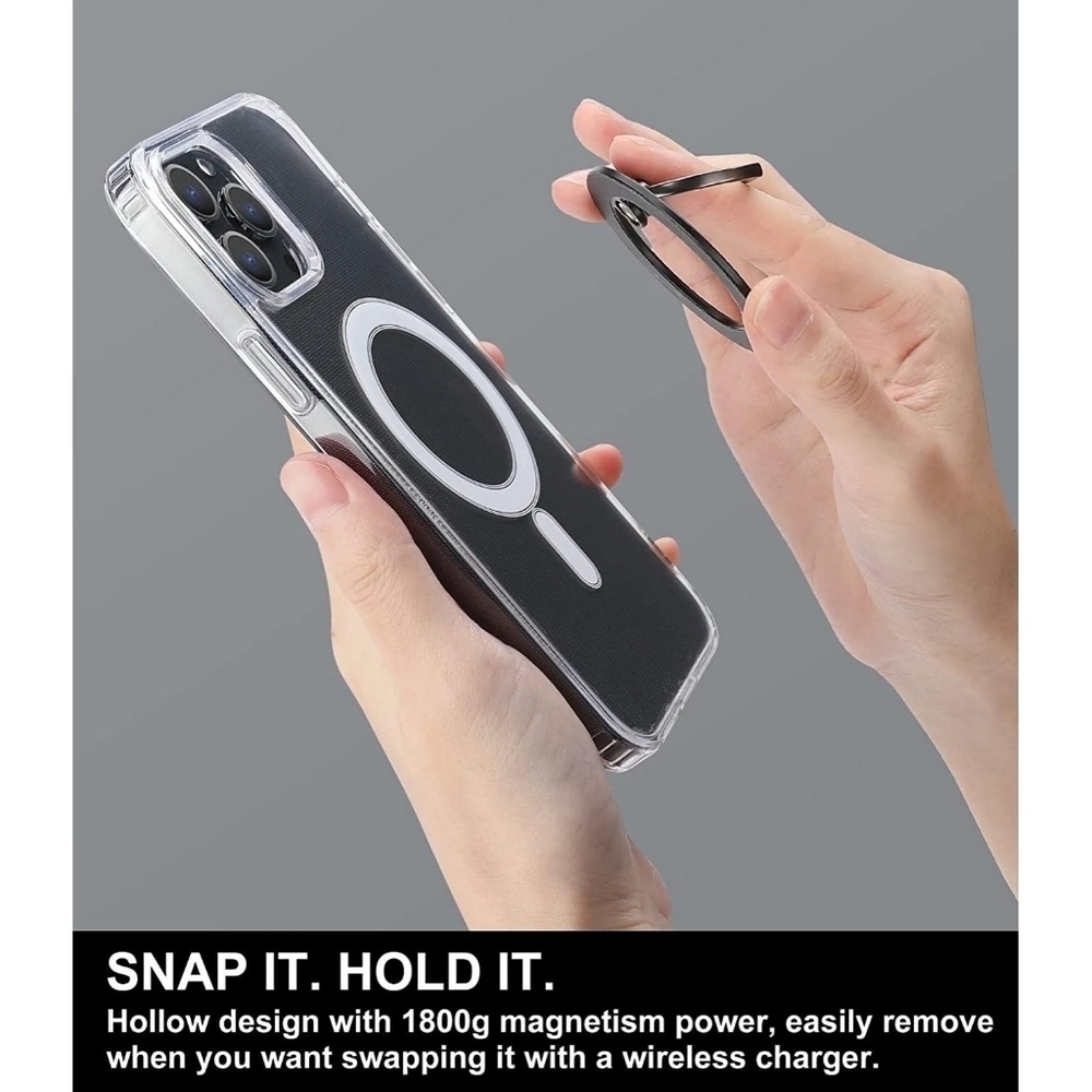 MagSafe Phone grip Holder Kickstand Phone Grip Finger Ring Grip Black - Picture 7 of 7